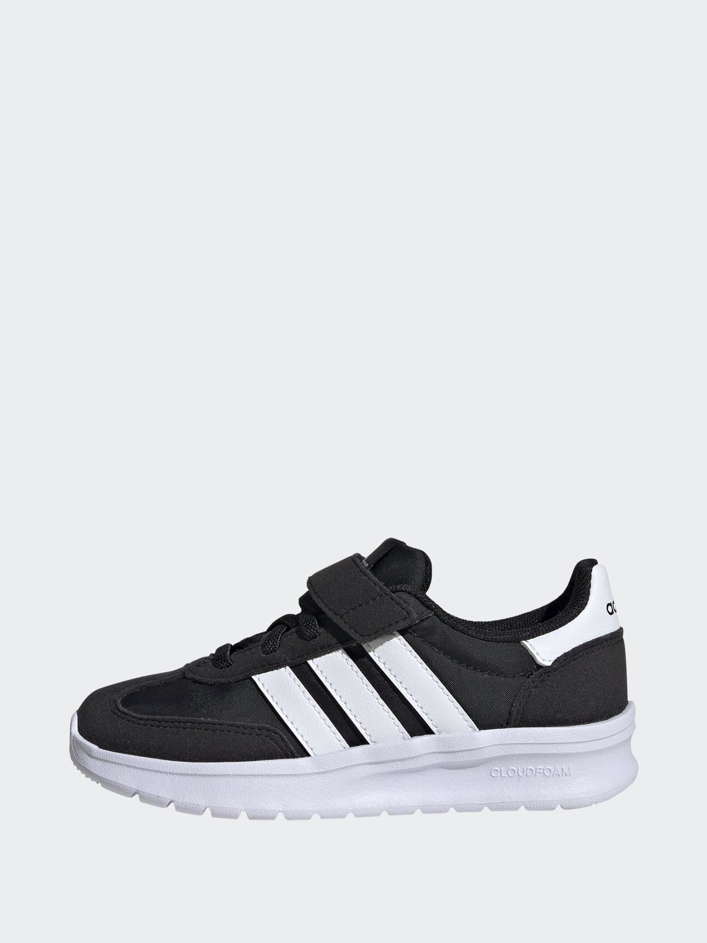 adidas Black/White Run 70s 2.0 Hook and Loop Kids Trainers image 5