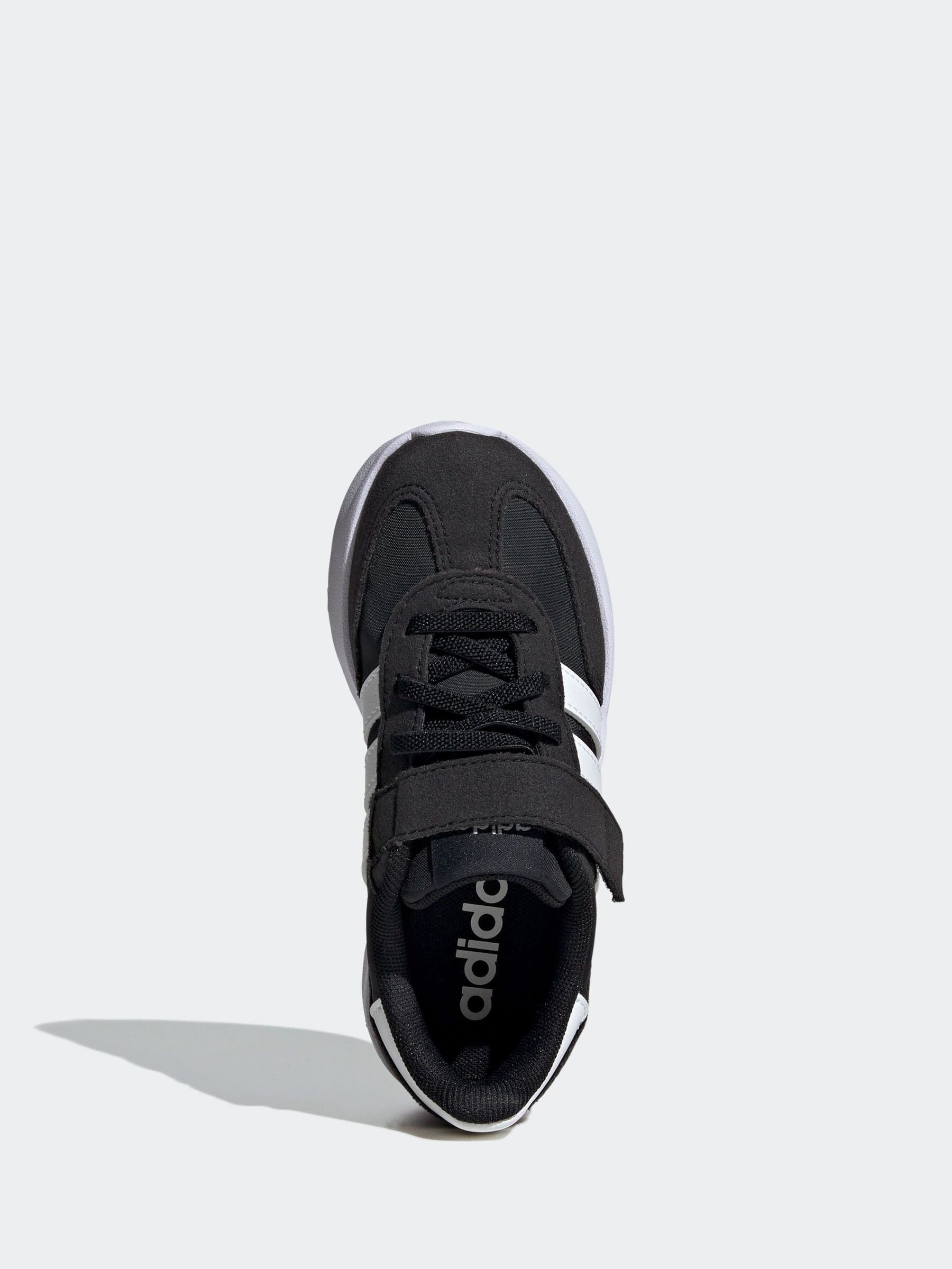 adidas Black/White Run 70s 2.0 Hook and Loop Kids Trainers image 7