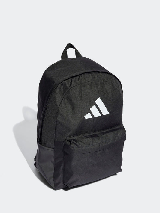 adidas Black Chrome Classic 3 Bar Logo Backpack image 1