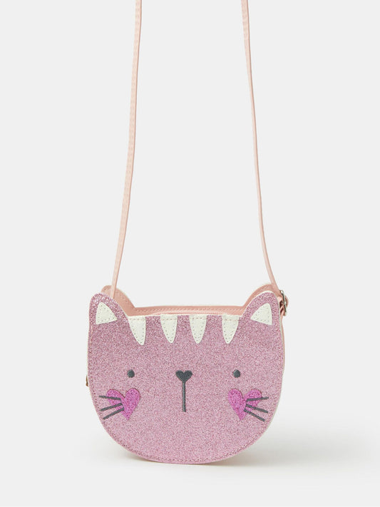 Dsiney Kidz - Angels By Accessorize Pink Glitter Cat Cross-Body Bag image 1