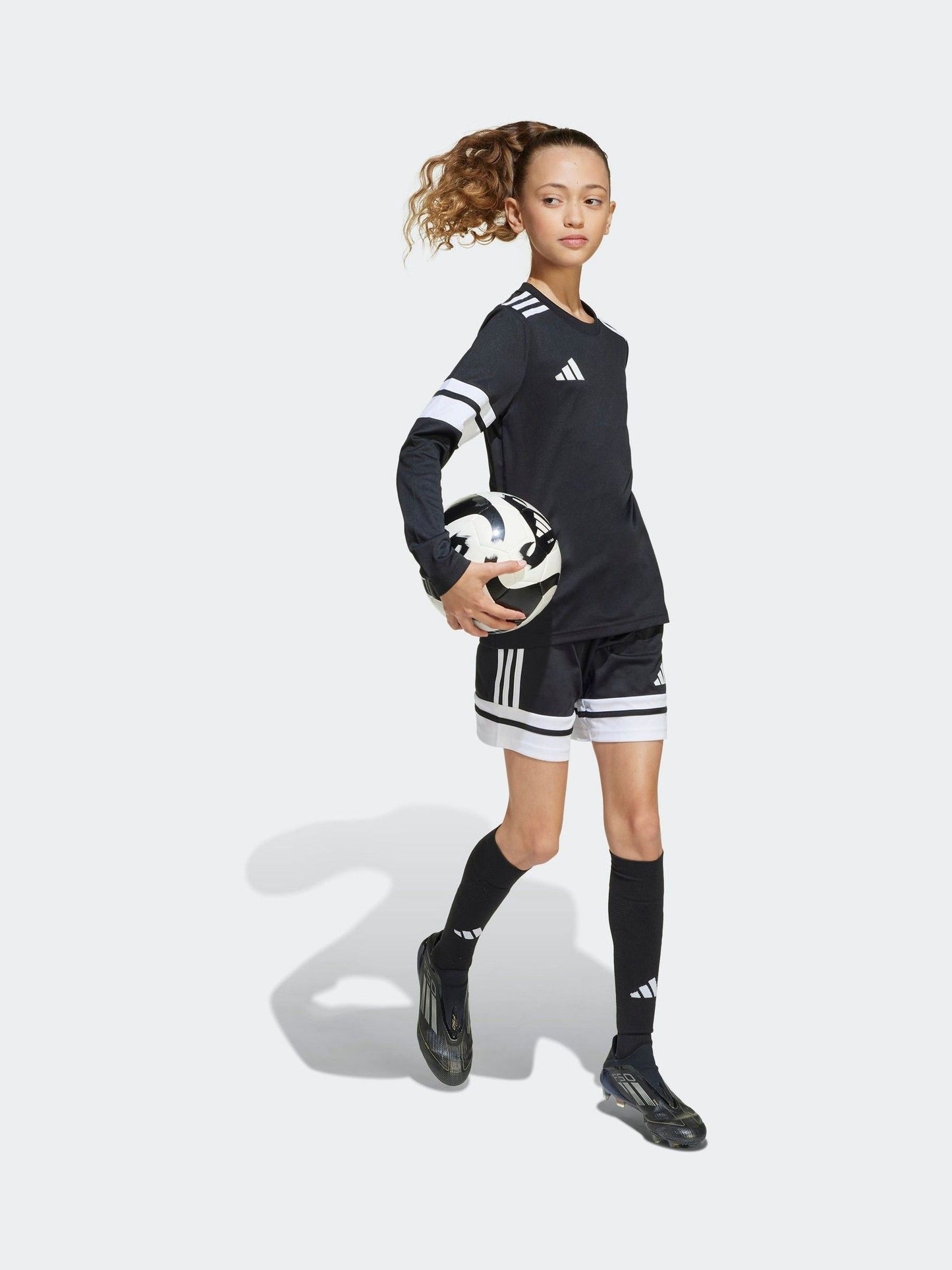 Dsiney Kidz - adidas Black Squadra 25 Long Sleeve Kids Football shirt image 3