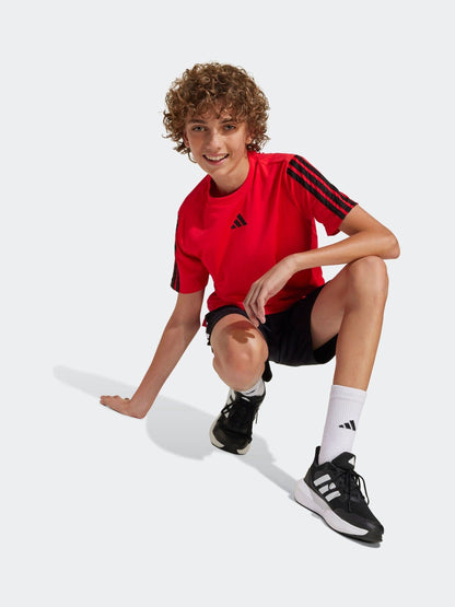Dsiney Kidz - adidas Red Train Essentials 3-Stripes Kids T-Shirt image 3