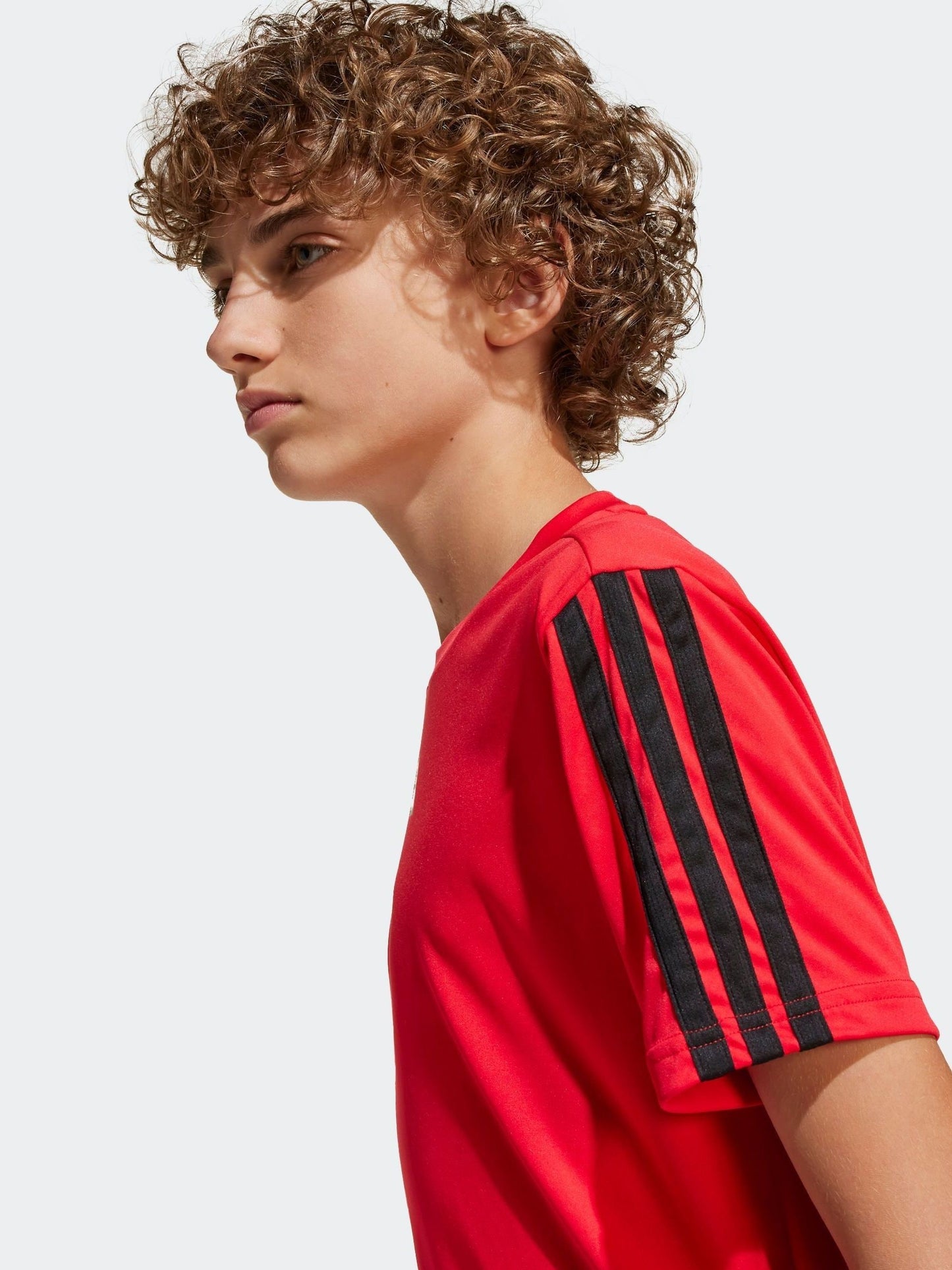 Dsiney Kidz - adidas Red Train Essentials 3-Stripes Kids T-Shirt image 5