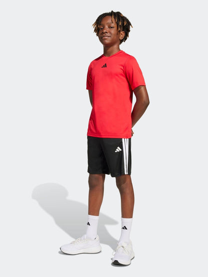 Dsiney Kidz - adidas Red Train Essentials 3-Stripes Kids T-Shirt & Shorts Set image 1