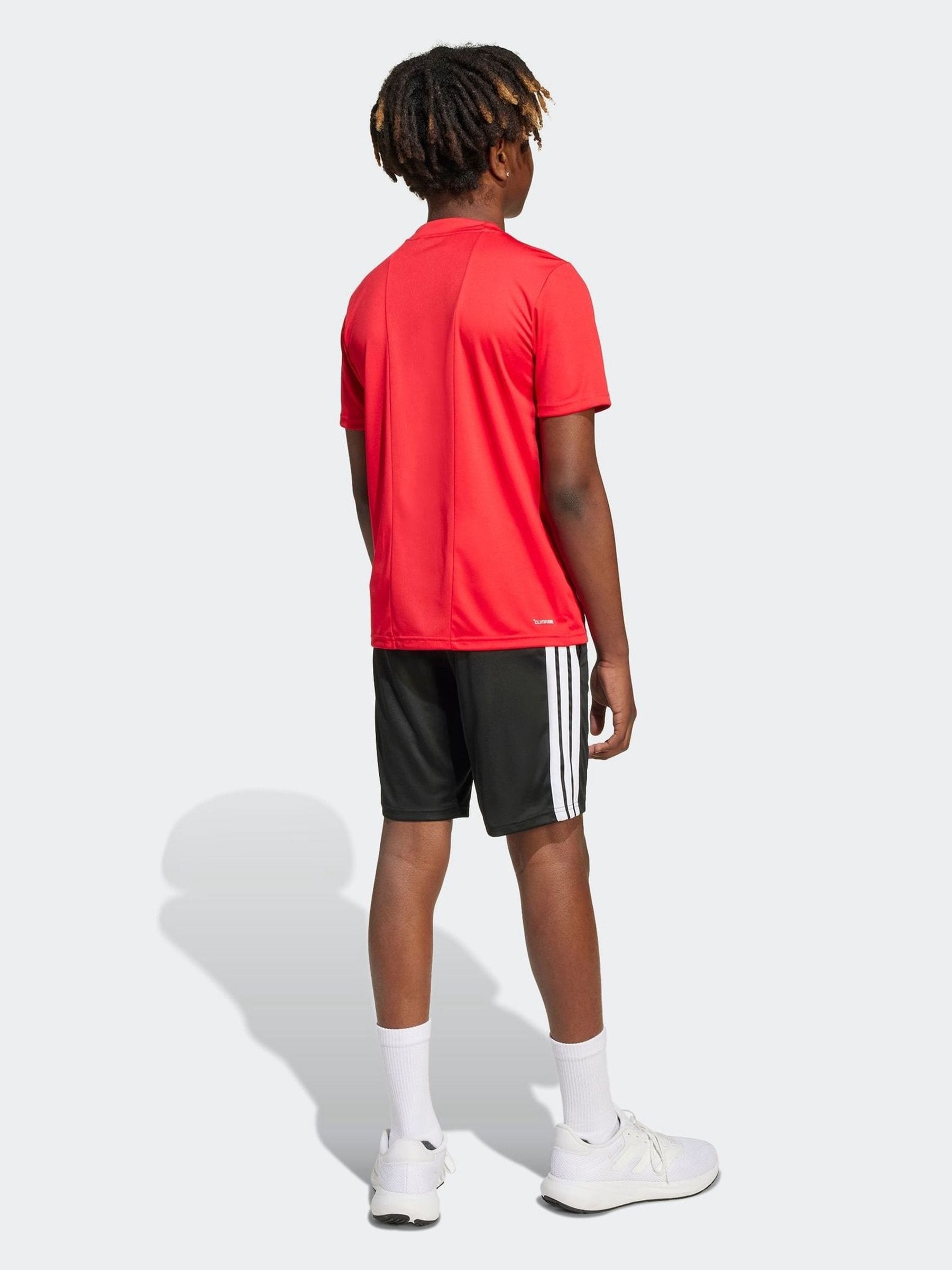 Dsiney Kidz - adidas Red Train Essentials 3-Stripes Kids T-Shirt & Shorts Set image 2
