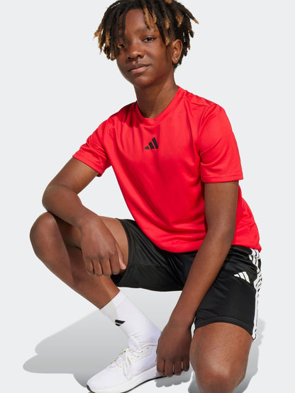 Dsiney Kidz - adidas Red Train Essentials 3-Stripes Kids T-Shirt & Shorts Set image 4