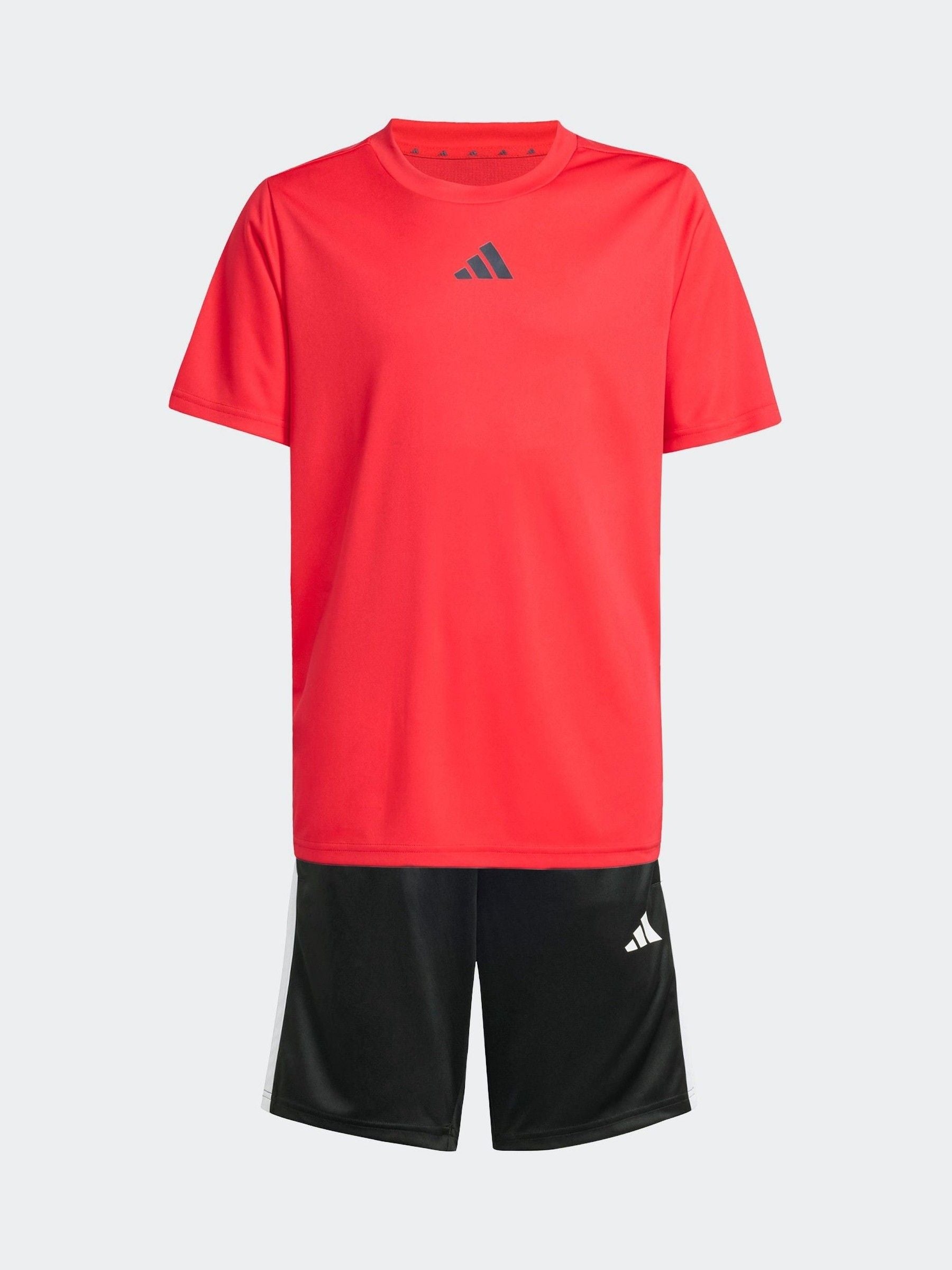 Dsiney Kidz - adidas Red Train Essentials 3-Stripes Kids T-Shirt & Shorts Set image 6