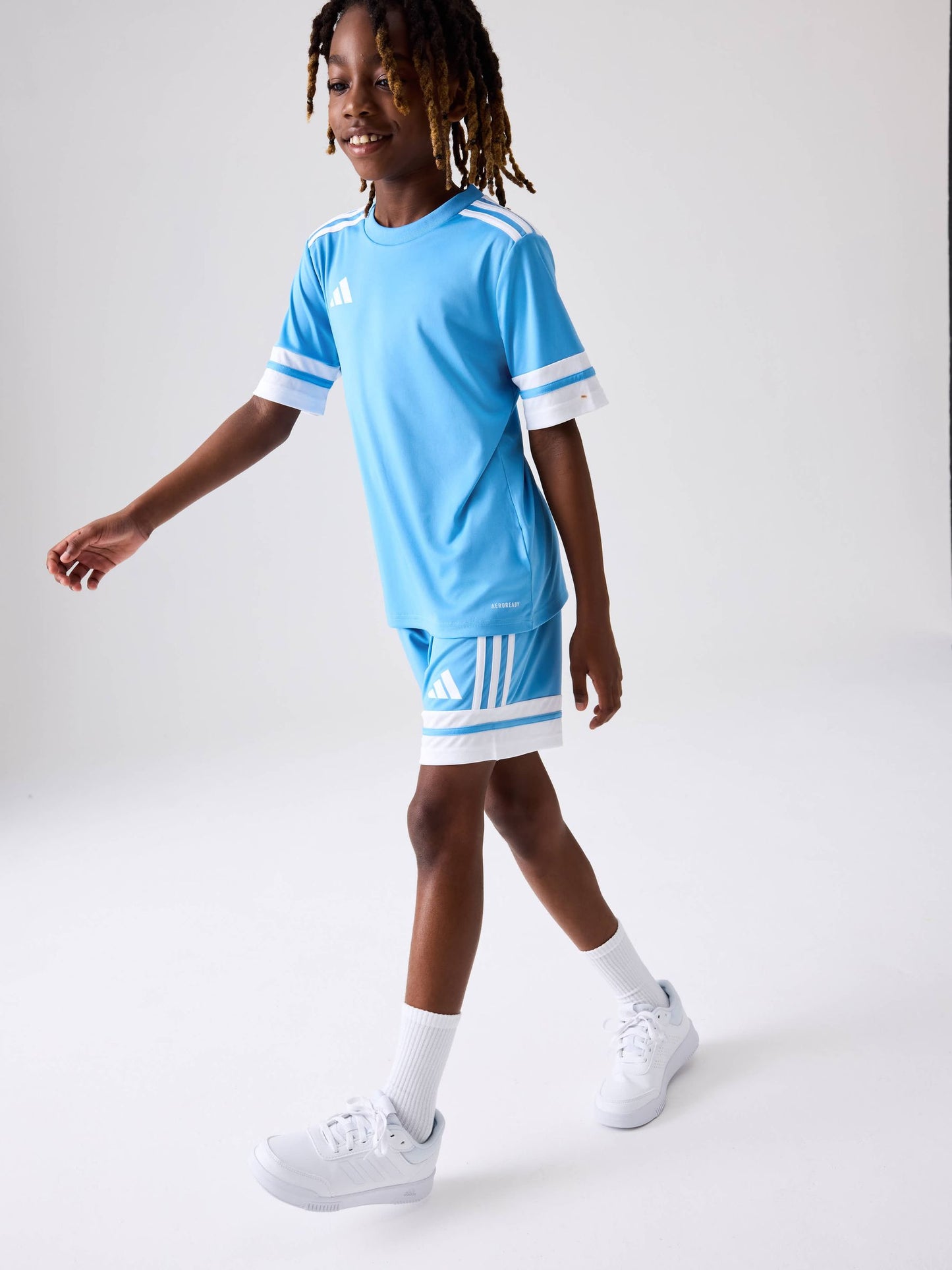 Dsiney Kidz - adidas Light Blue Squadra 25 Kids Shorts image 6