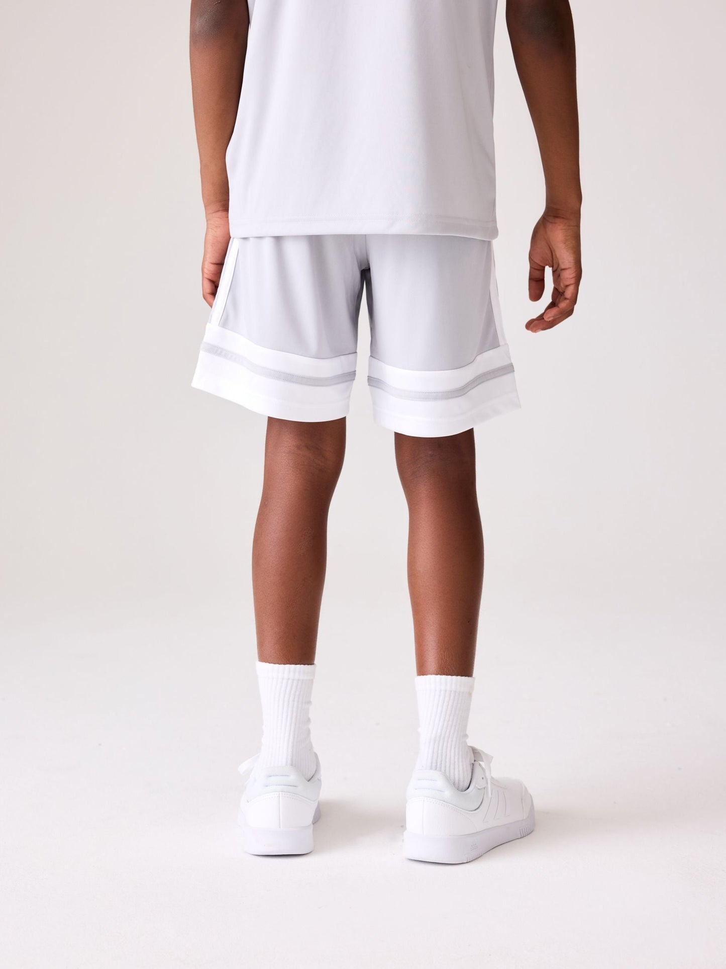Dsiney Kidz - adidas White Grey Squadra 25 Kids Shorts image 2