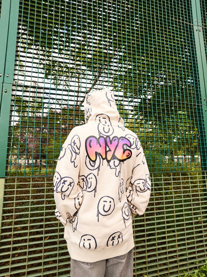 Stone Graffiti Drippy Smile Graphic Hoodie (3-16yrs)