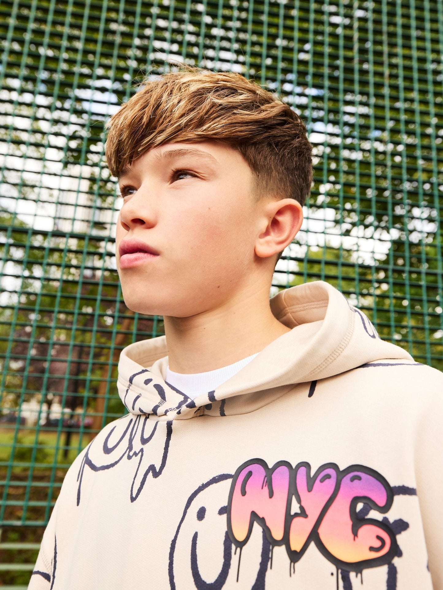 Stone Graffiti Drippy Smile Graphic Hoodie (3-16yrs)