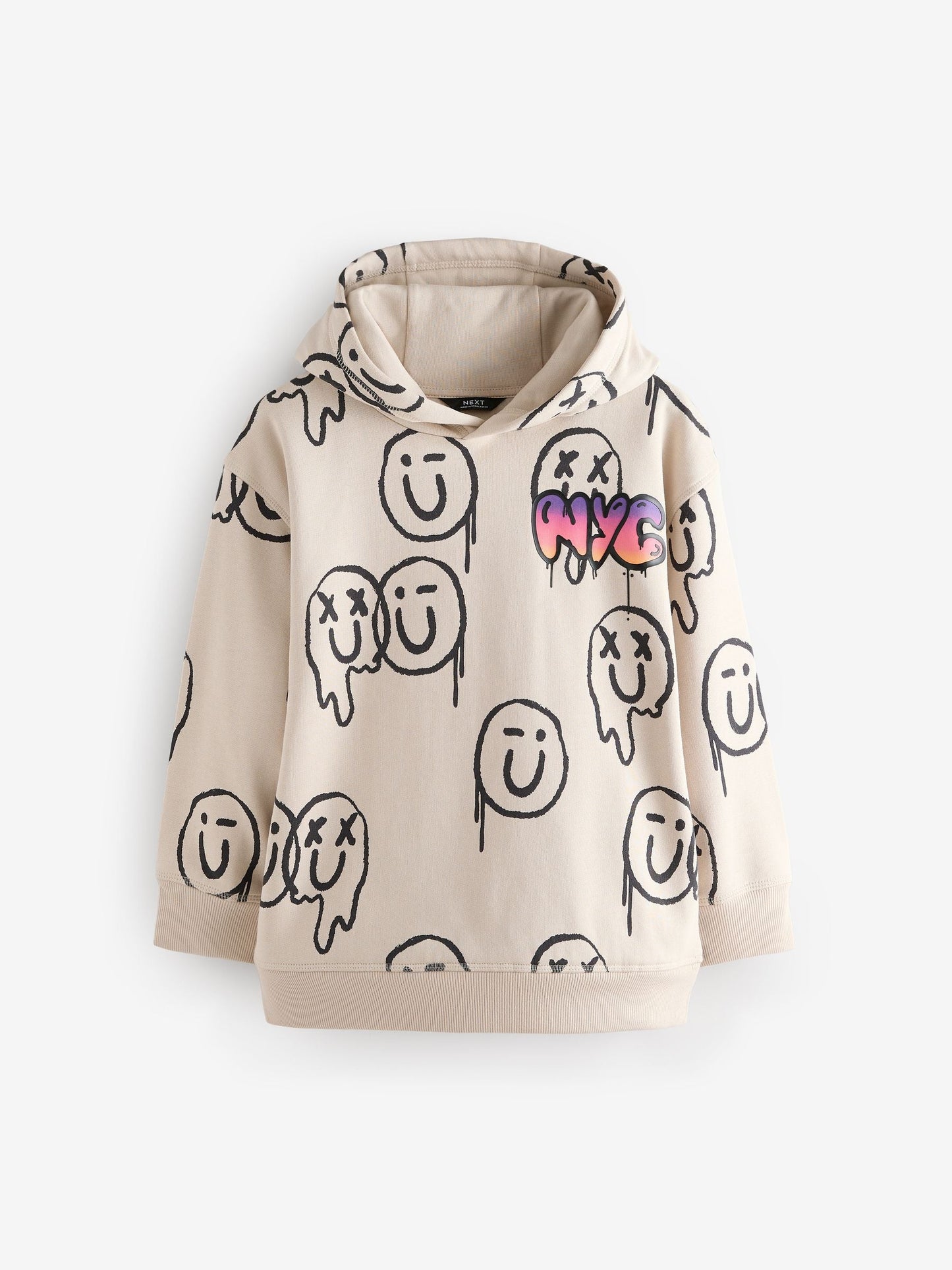 Stone Graffiti Drippy Smile Graphic Hoodie (3-16yrs)