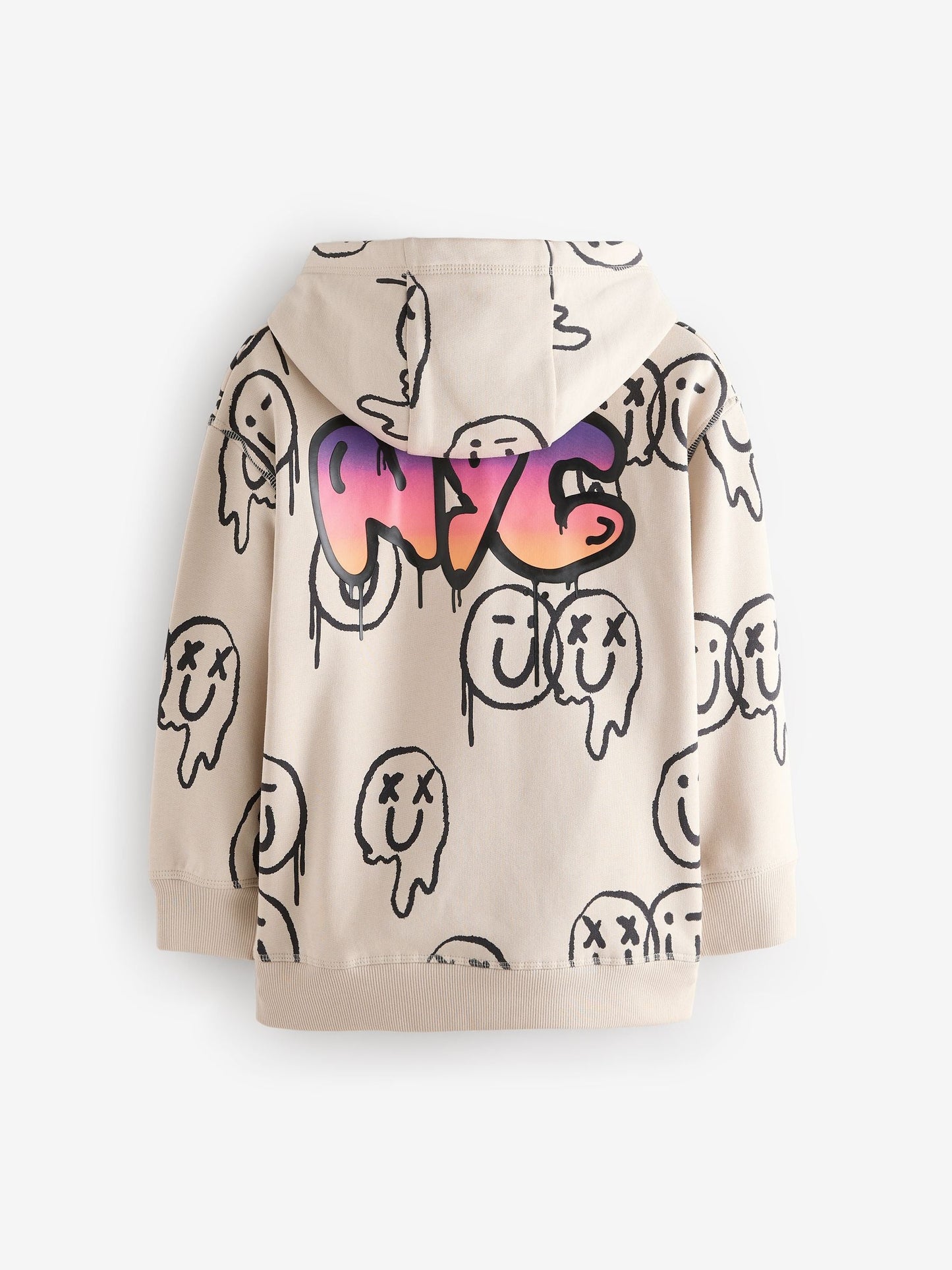 Stone Graffiti Drippy Smile Graphic Hoodie (3-16yrs)