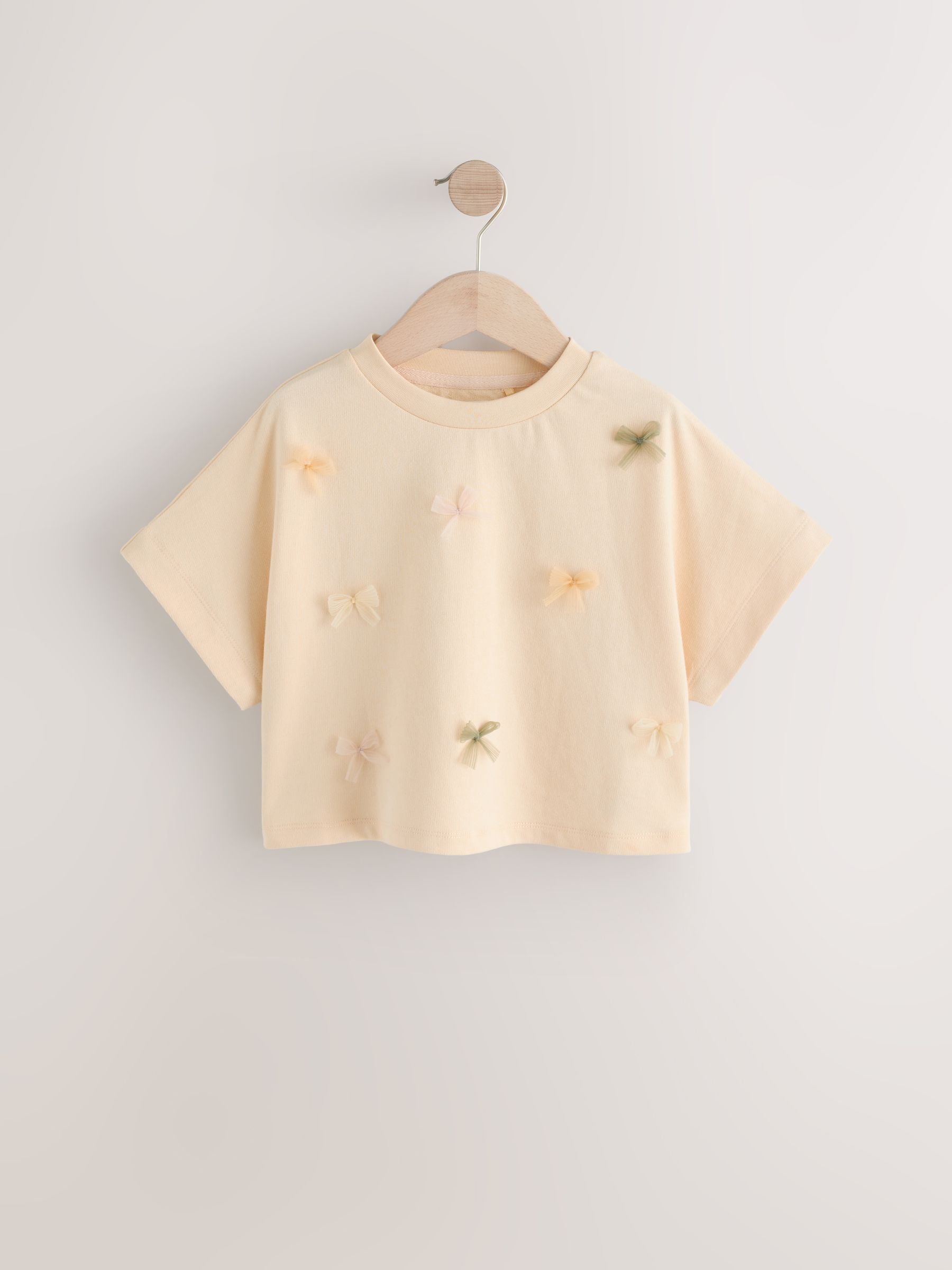 Dsiney Kidz - Ecru Boxy Bows T-Shirt (3-16yrs) image 4