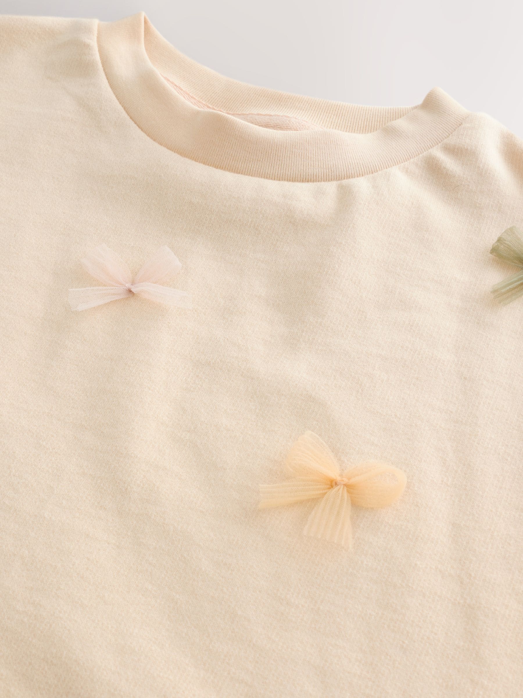 Dsiney Kidz - Ecru Boxy Bows T-Shirt (3-16yrs) image 7