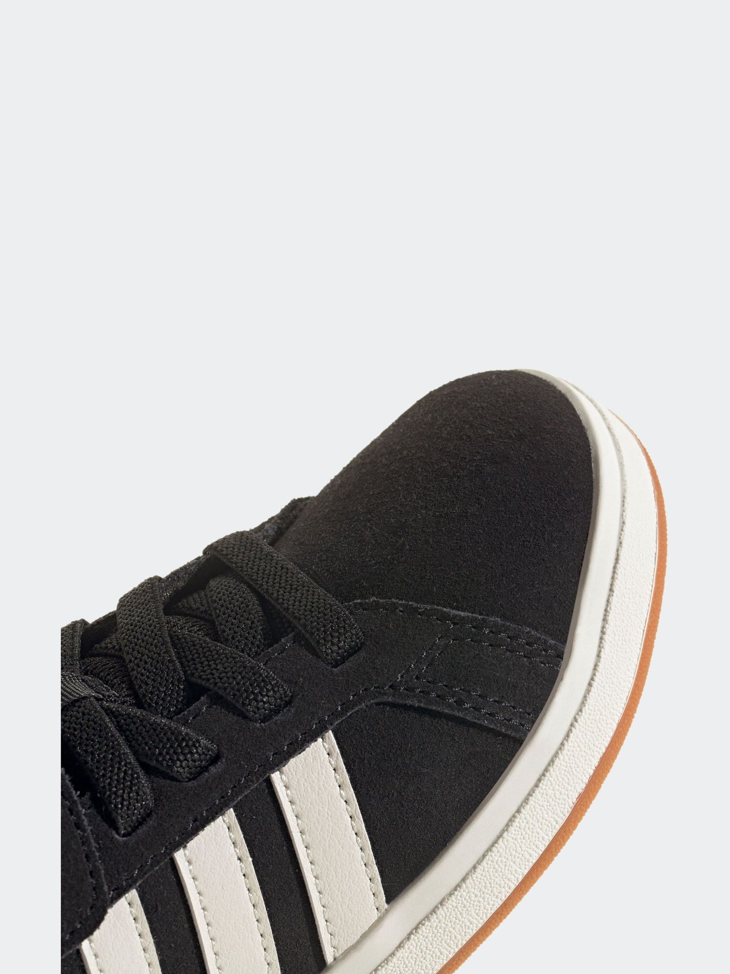 adidas Black Grand Court 00s Suede Elastic Lace Kids Trainers image 8