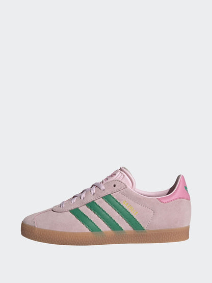 adidas Originals Pink/Green Junior Gazelle Trainers image 2