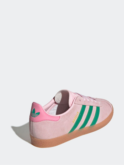 adidas Originals Pink/Green Junior Gazelle Trainers image 4