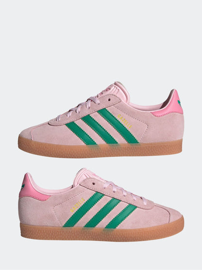 adidas Originals Pink/Green Junior Gazelle Trainers image 5