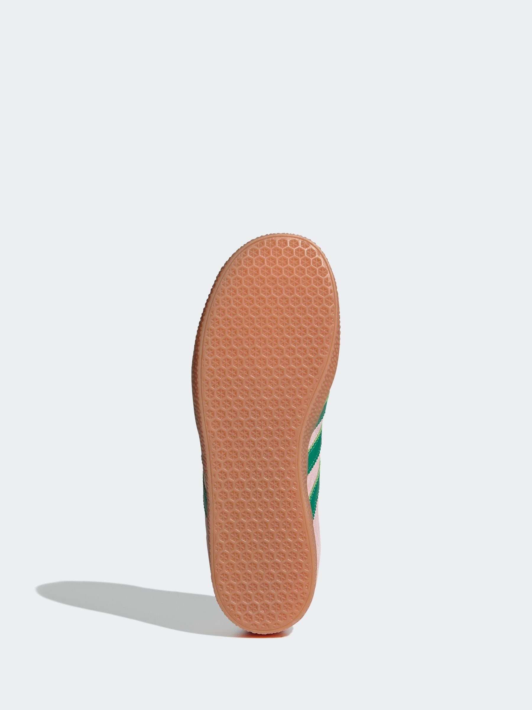 adidas Originals Pink/Green Junior Gazelle Trainers image 7