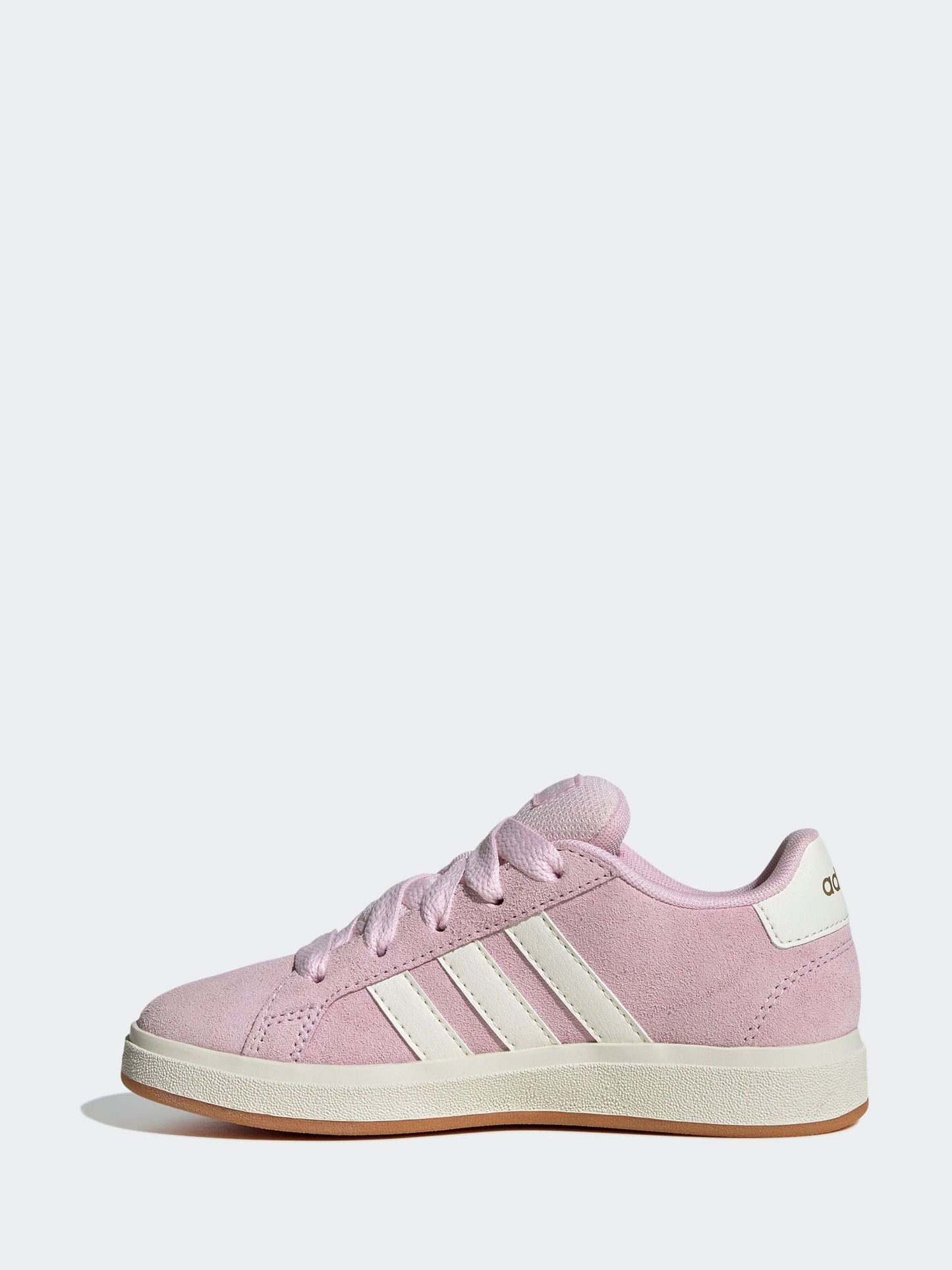 adidas Pink Grand Court 00s Suede Lace Kids Trainers image 3