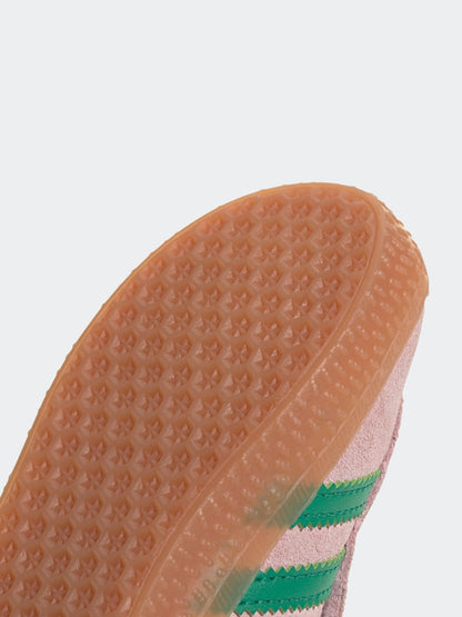 adidas Originals Pink/Green Gazelle Comfort Closure Elastic Laces Infant Trainers image 9