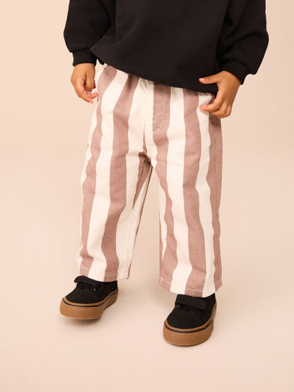 Dsiney Kidz - Neutral/Ecru Stripe Pull On Wide Trousers (3mths-7yrs) image 1