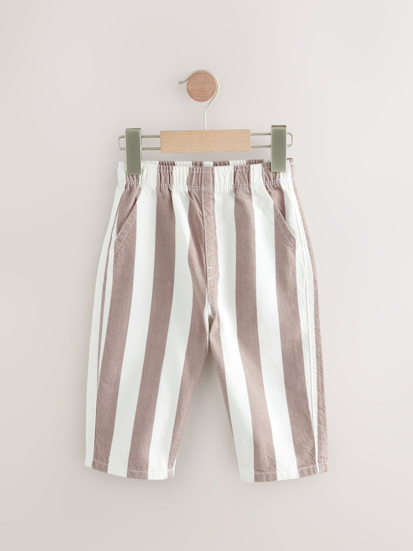 Dsiney Kidz - Neutral/Ecru Stripe Pull On Wide Trousers (3mths-7yrs) image 5