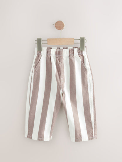 Dsiney Kidz - Neutral/Ecru Stripe Pull On Wide Trousers (3mths-7yrs) image 5