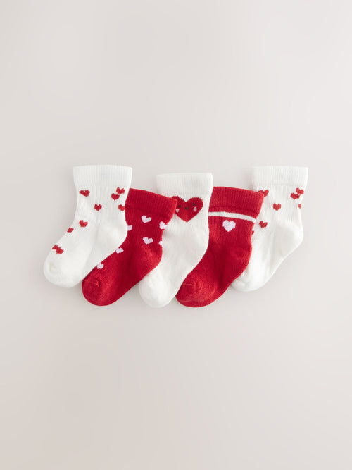 Red Heart Baby Socks 5 Pack (0mths-2yrs) image 1