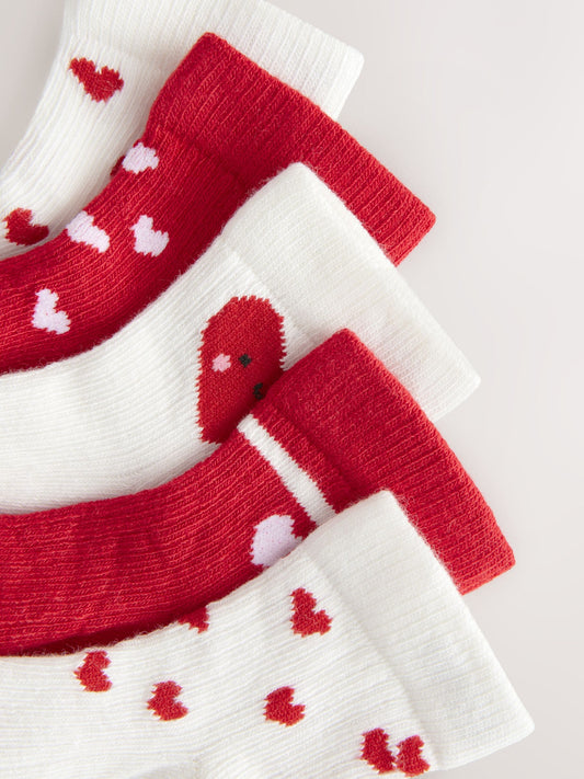 Red Heart Baby Socks 5 Pack (0mths-2yrs) image 3