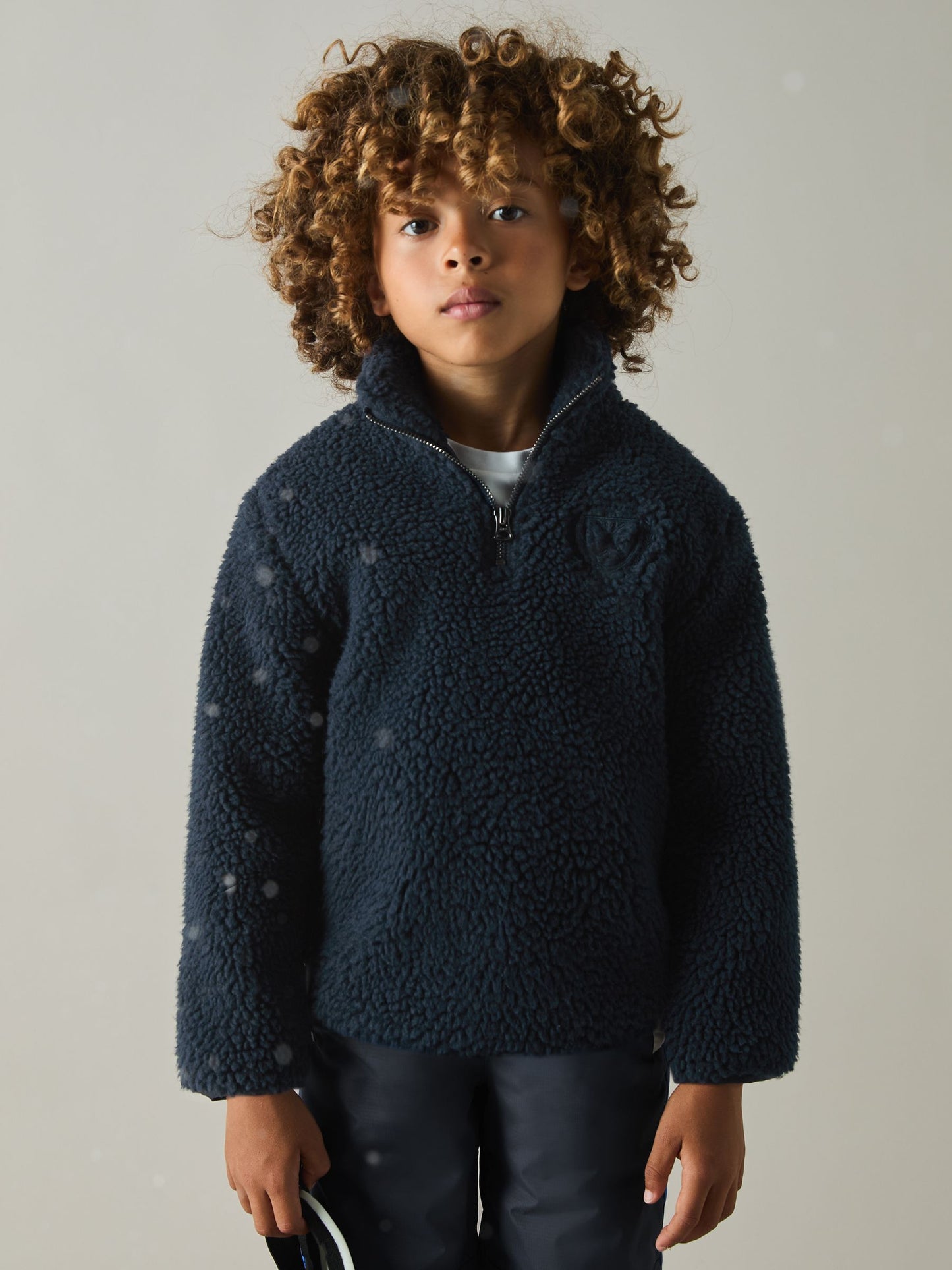 Dsiney Kidz - Reiss Navy Dalton Logo Embroidered Fleece Sweatshirt image 1