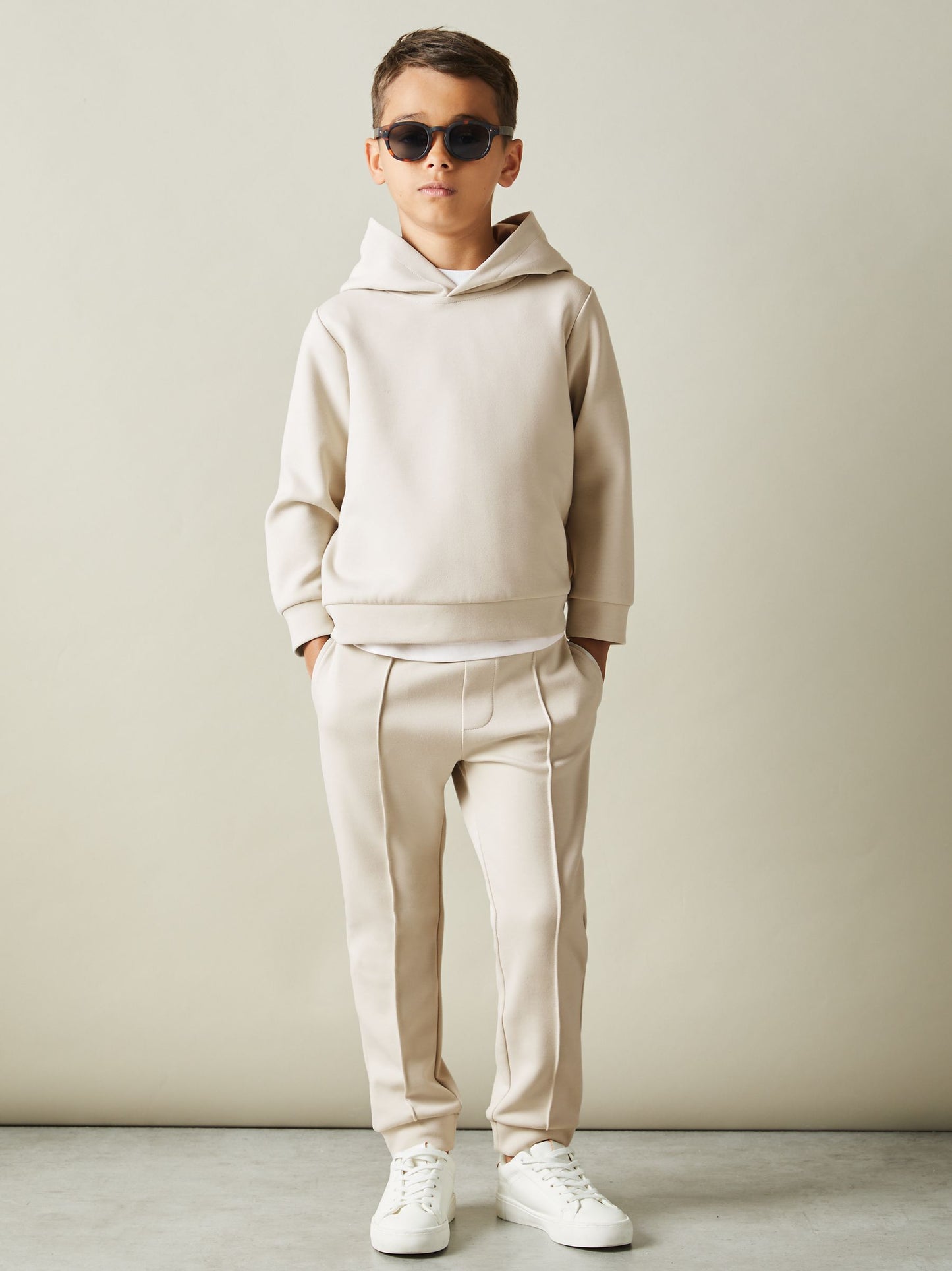 Dsiney Kidz - Reiss Cement Fabien 3-9 yrs Interlock Jersey Hoodie image 1