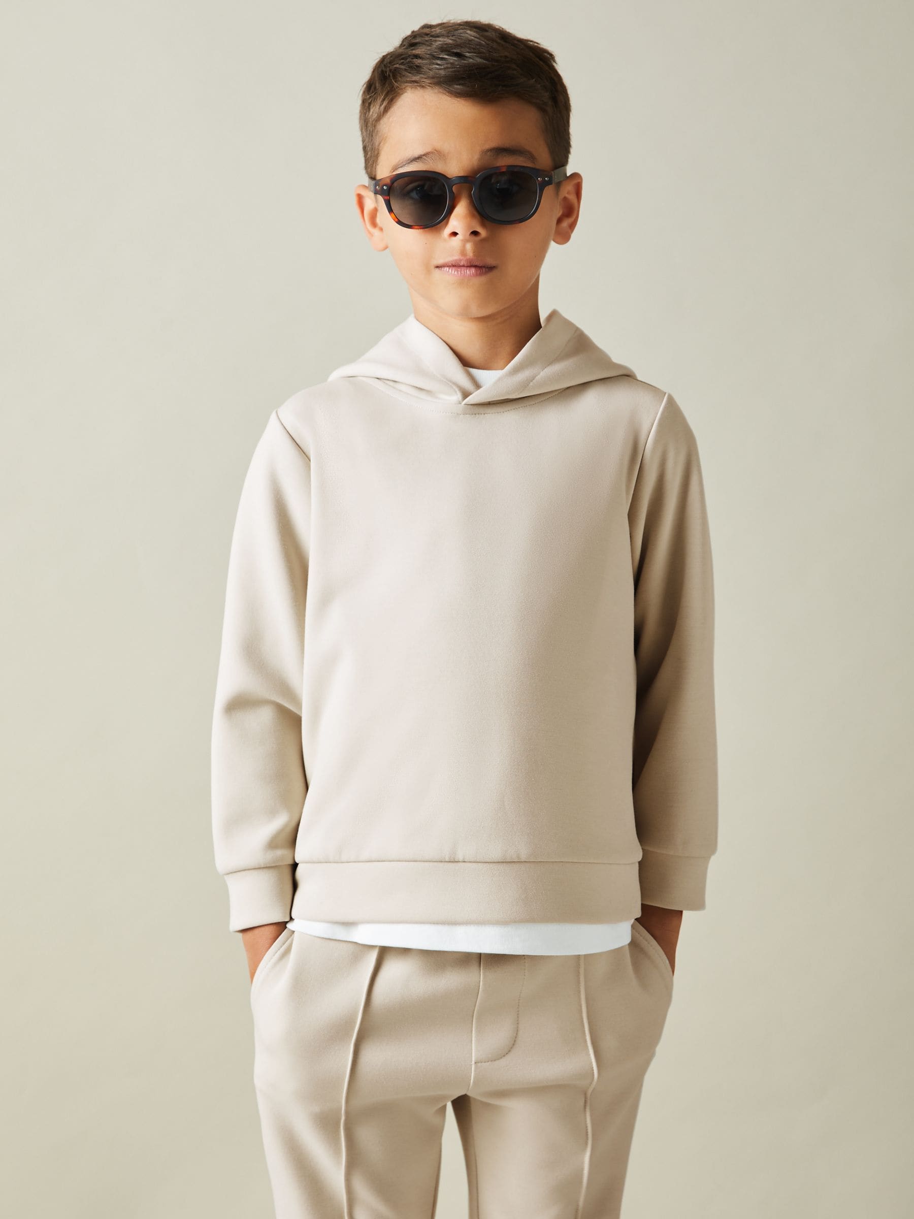 Dsiney Kidz - Reiss Cement Fabien 3-9 yrs Interlock Jersey Hoodie image 3