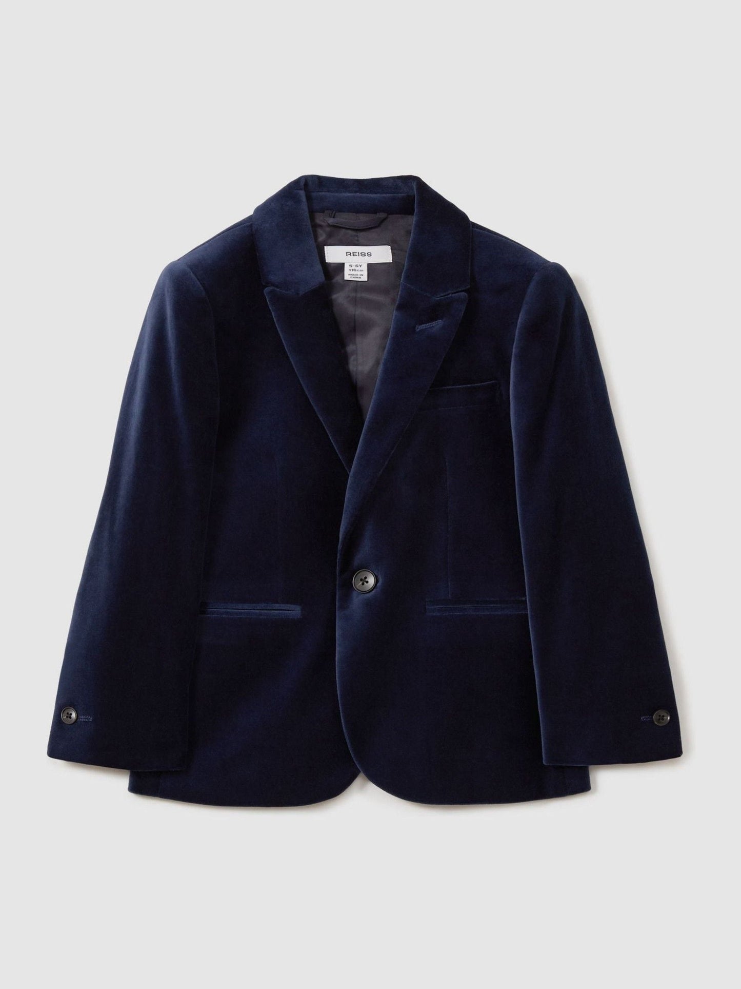 Dsiney Kidz - Reiss Baltic Blue Apsara 9-13 yrs Velvet Single Breasted Blazer image 2