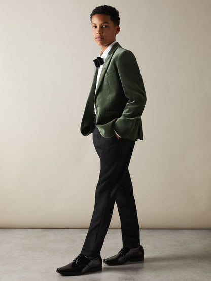 Dsiney Kidz - Reiss Sage Green Apsara 9-13 yrs Velvet Single Breasted Blazer image 2