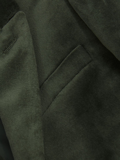 Dsiney Kidz - Reiss Sage Green Apsara 9-13 yrs Velvet Single Breasted Blazer image 3