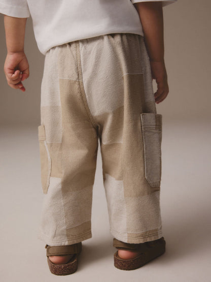 Stone Patchwork Side Pocket Wide Trousers (3mths-7yrs) image 3