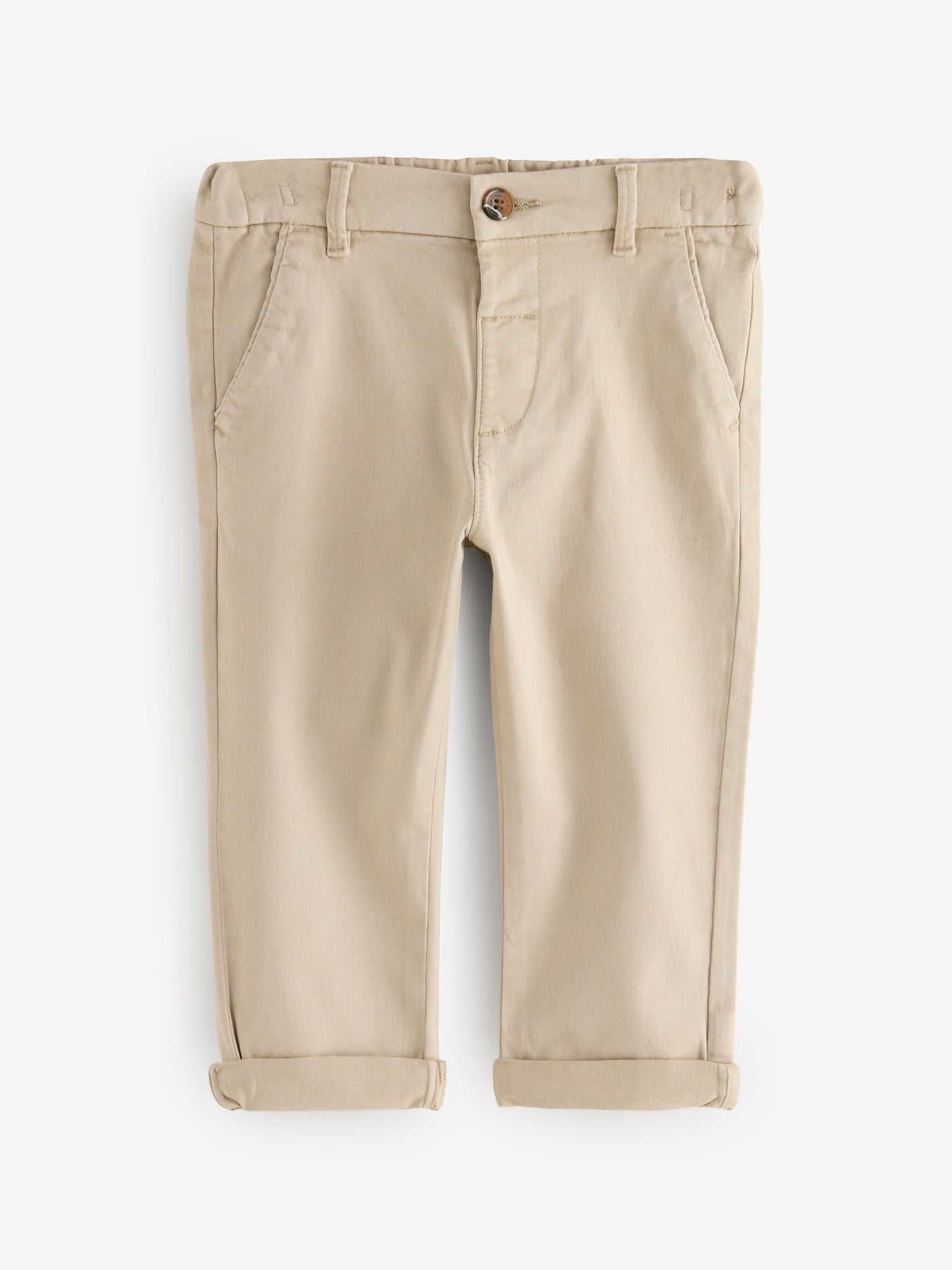 Navy/Stone Stretch Chino Trousers 2 Pack (3mths-7yrs) image 3