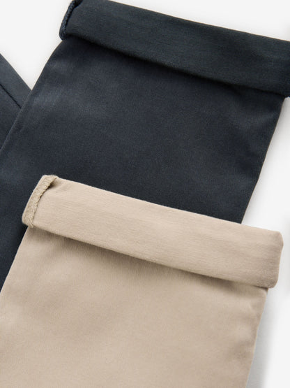 Navy/Stone Stretch Chino Trousers 2 Pack (3mths-7yrs) image 4