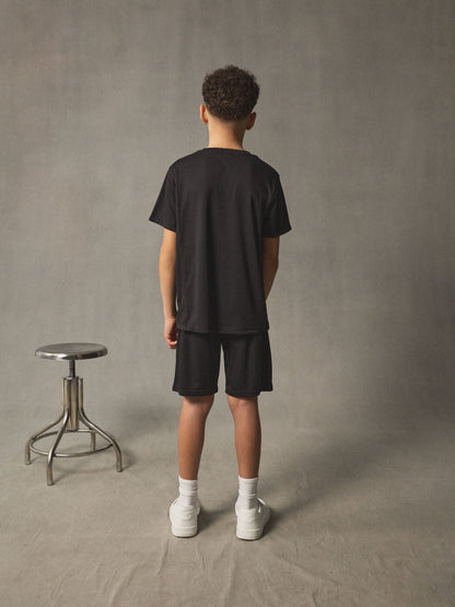 Dsiney Kidz - Black Sports T-Shirt and Shorts Set (3-16yrs) image 3