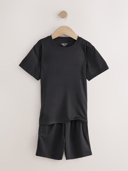 Dsiney Kidz - Black Sports T-Shirt and Shorts Set (3-16yrs) image 6