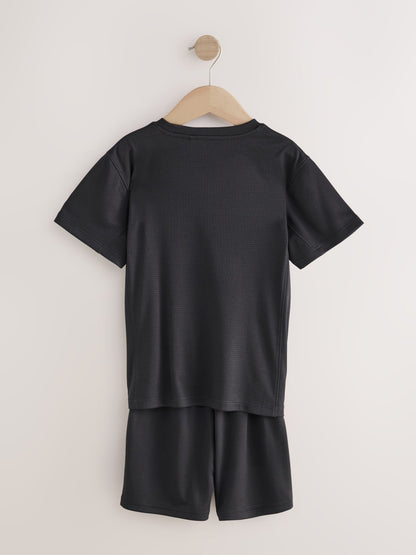 Dsiney Kidz - Black Sports T-Shirt and Shorts Set (3-16yrs) image 7