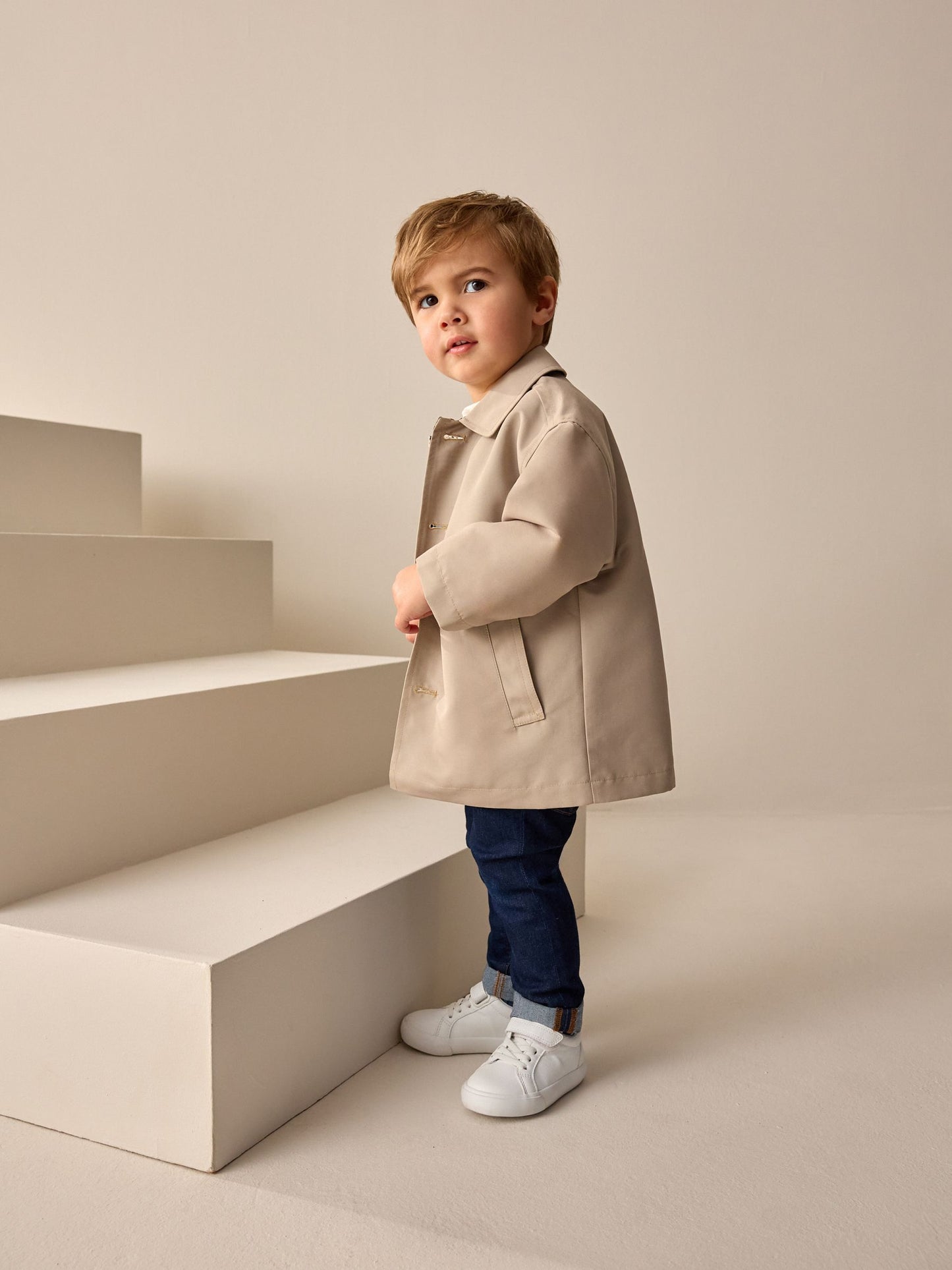 Dsiney Kidz - Neutral Shower Resistant Trench Coat (3mths-7yrs) image 3