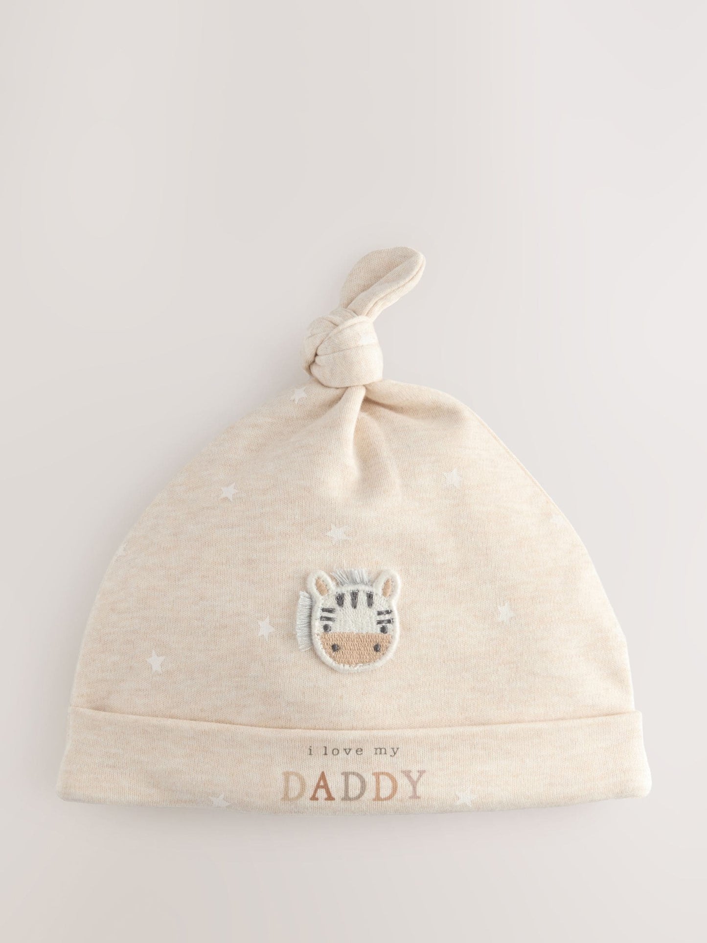 Neutral I Love My Mummy/Daddy Baby Tie Top Hats 2 Pack (0-12mths) image 2