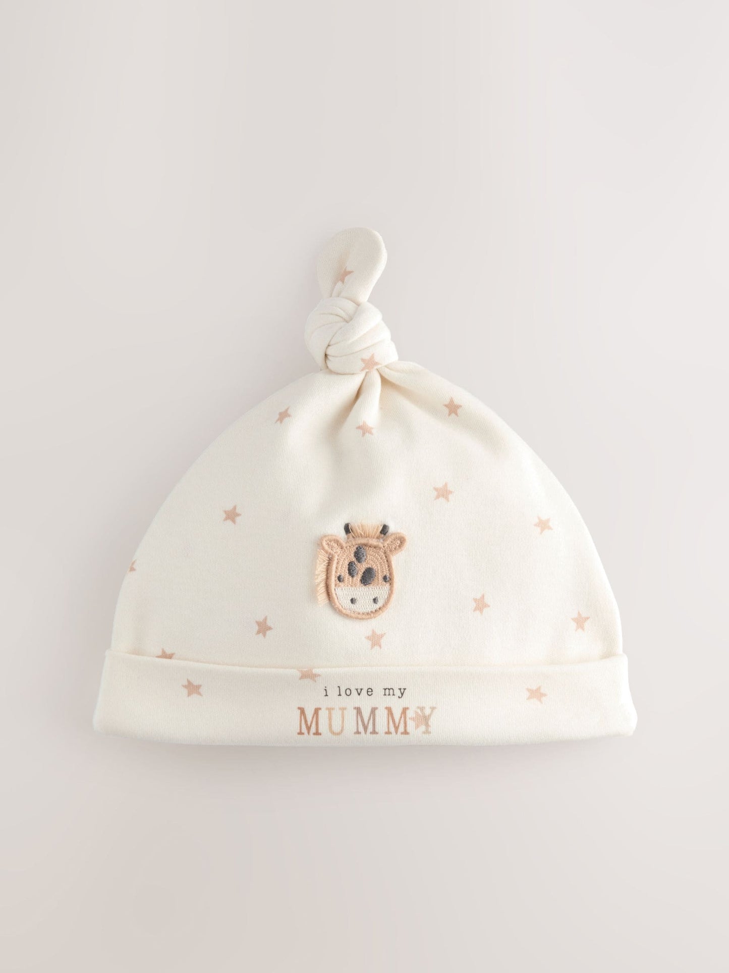 Neutral I Love My Mummy/Daddy Baby Tie Top Hats 2 Pack (0-12mths) image 3