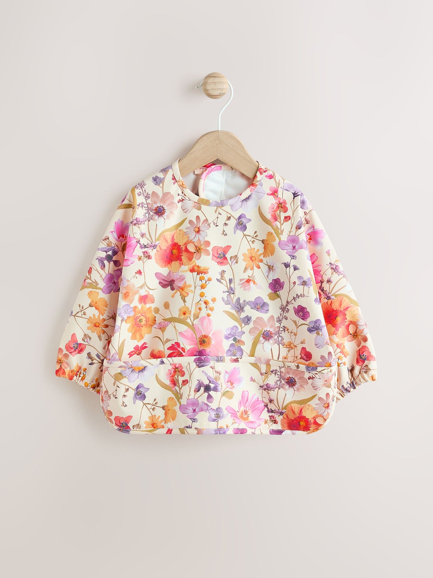 Natural Calm Floral Weaning And Feeding Sleeved Bib image 1