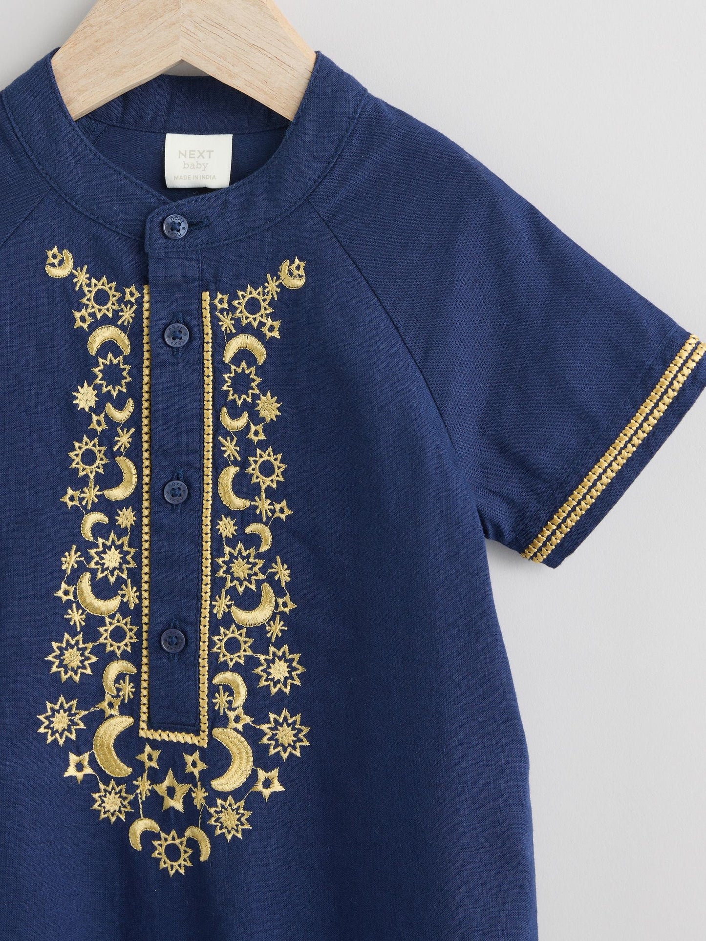 Navy Baby Occasion Romper (0mths-2yrs) image 3