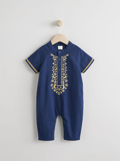 Navy Baby Occasion Romper (0mths-2yrs) image 1
