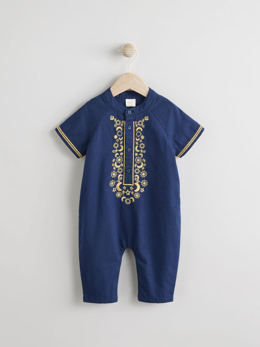 Navy Baby Occasion Romper (0mths-2yrs) image 1